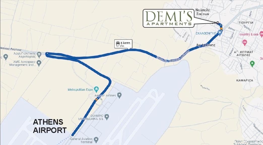 Demi'S Apartments Near Athen'S Airport อาร์เตมีดา ภายนอก รูปภาพ